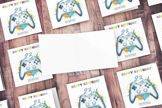 Old English Co. Carte De Vœux Pour Garçon Ou Fille Avec Inscription « Happy 11th Birthday For Gamer » Motif Manette De Jeu Vidéo Pour Fils Ou Fille Intérieur Vierge Avec Enveloppe