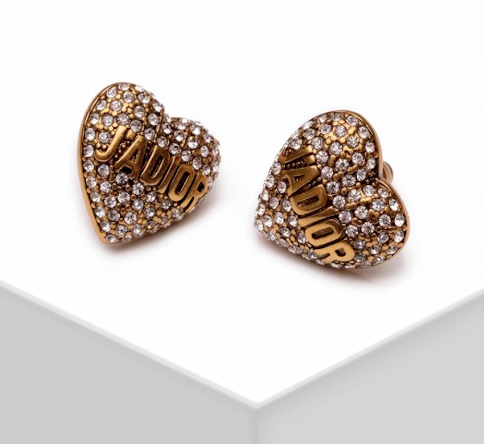 Christian Dior earrings Dior stud earrings Dior heart Etsy