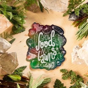 Nourriture de culture holographique, pas de pelouses Sticker