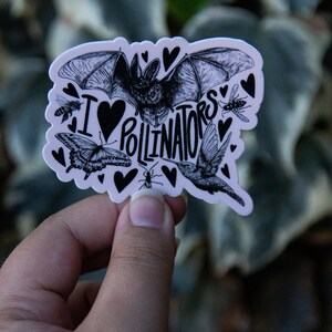 100% Waterproof Dishwasher Safe Pollinator Love Sticker image 3