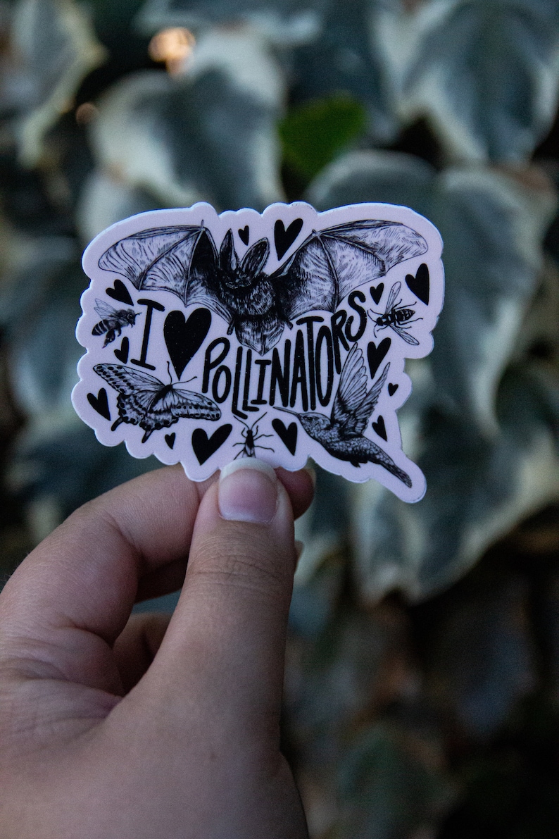 100% Waterproof Dishwasher Safe Pollinator Love Sticker image 3