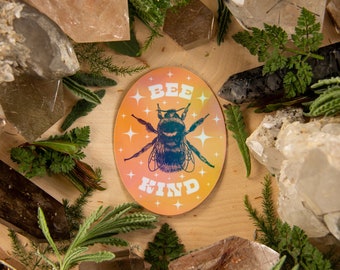 Bee Kind Holographic Sticker