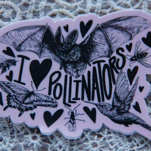 100% Waterproof Dishwasher Safe Pollinator Love Sticker image 4