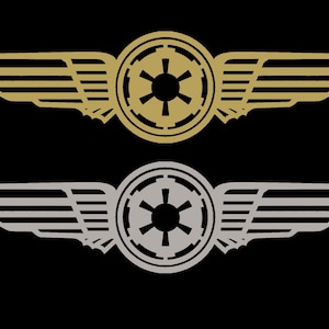 Imperial Starfighter Pilot Wings (Vinyl Decal)