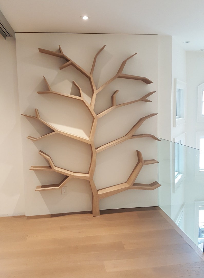 Tree Bookcases, Decorative Rustic Tree Branch Bookshelves, Book stand, Farmhouse Bookshelves, Dxf, Cnc Router, Dijital 