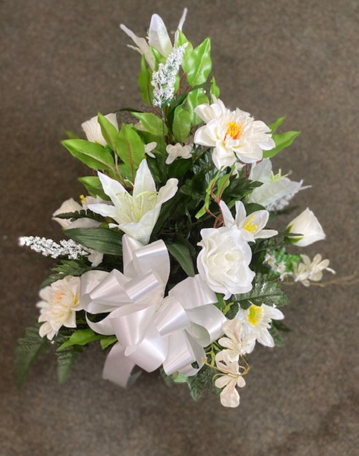 Cemetery Flowers Cemetery Vase Arrangement Grave Flowers Etsy