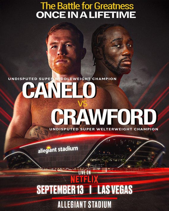 カネロ対クロフォード戦のTシャツ譲渡 – 2025年9月13日、ラスベガスで