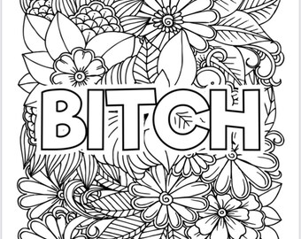 Adult Swearing Colouring Book