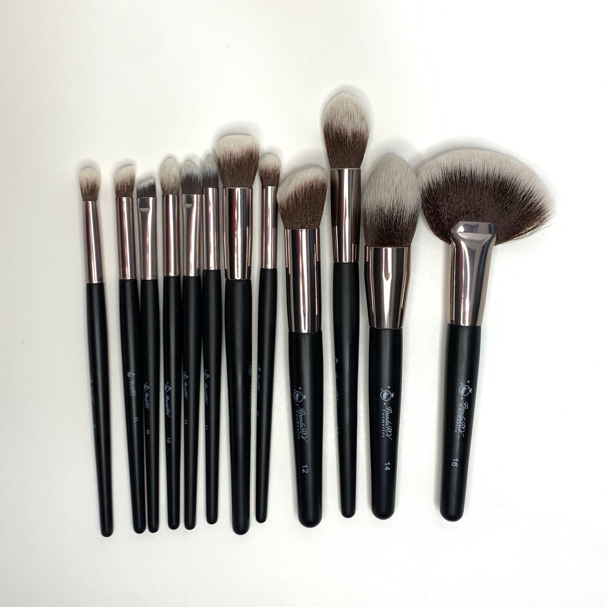 12 Piece Brush Set With Carry on Baggie Etsy