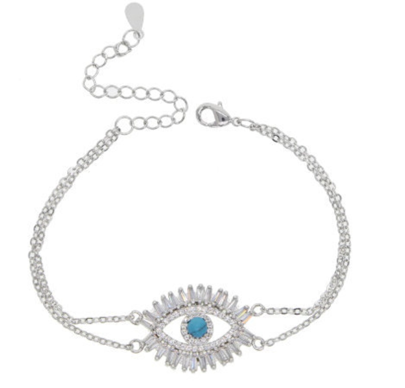 Sterling Silver Evil Eye Bracelet Etsy UK