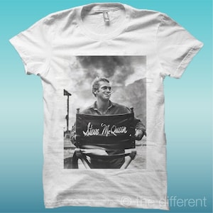 STEVE MCQUEEN T-Shirt Chair Named Vintage OLD Style