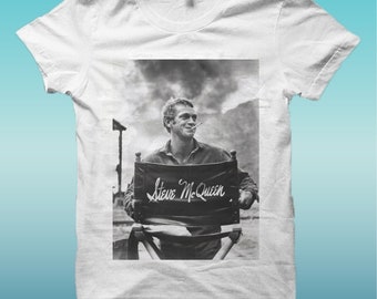 Chaise t-shirt STEVE MCQUEEN nommée style OLD vintage