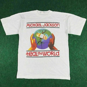 New Heal the World 1997 M. Jakson White T shirt