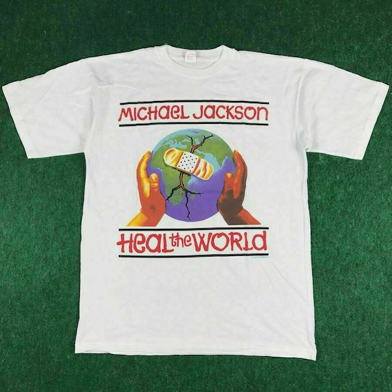New Heal the World 1997 M. Jakson White T Shirt - Etsy