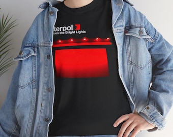 New INTERPOL Turn On The Bright Lights Rock Band Mens Black Tshirt Size S3XL