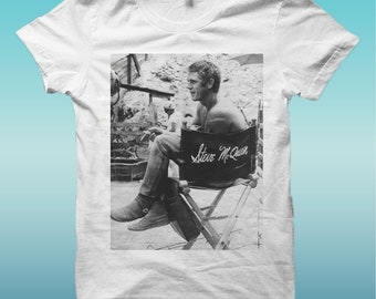 STEVE MCQUEEN T-Shirt vintage Style ANCIEN