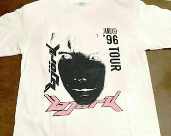 Bjork 1996 Japanese Tour Promo T-shirt Heavy Cotton Size USA Bjork 1996 Japanese Tour Promo T-shirt Heavy Cotton Size USA