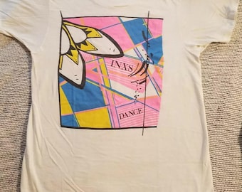 1980's INXS Vintage Original Rare 1988 TOUR New-wave Rock Band Tee