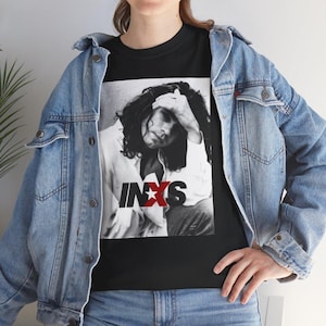 INXS - Michael Hutchence Shirt Short Sleeve Black New Popular