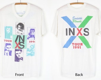 1991 INXS Suicide Blonde Shirt Classic White Unisex