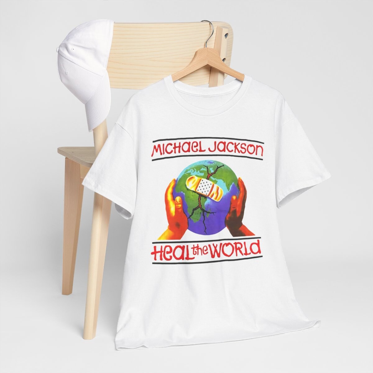 New Heal the World 1997 M. Jakson White T Shirt - Etsy