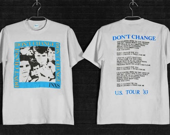 Vintage Rare 80s INXS Dont Change 1983 US Tour TShirt Rock New Popular