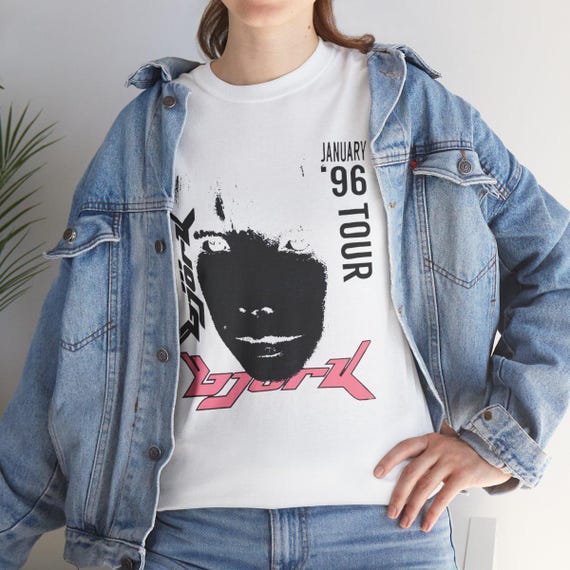 Bjork 1996 Japanese Tour Promo T-shirt Heavy Cotton Size USA