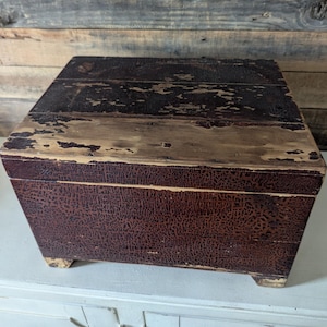 Vintage Wood Box with Lid