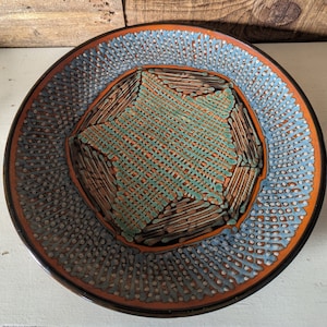 Vintage Handmade Ceramic Art Platter: Collectible Wall Hanging