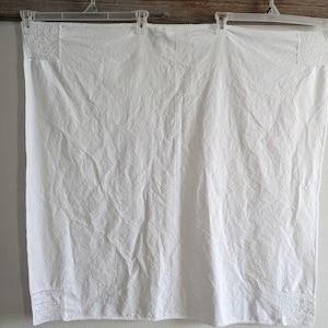 White Square Tablecloth and Matching Napkins Vintage Crochet Table Linens