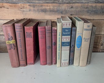Vintage Book Bundle Set of Three Books Shelf Decor Antique Books Instant Collection