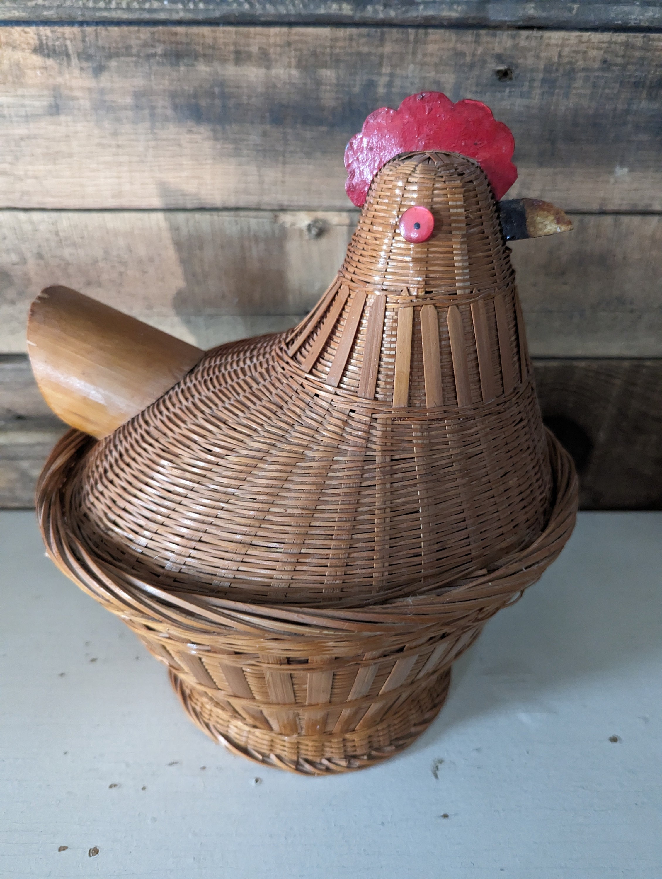 Rattan Chicken Egg Basket - THE BEACH PLUM COMPANY