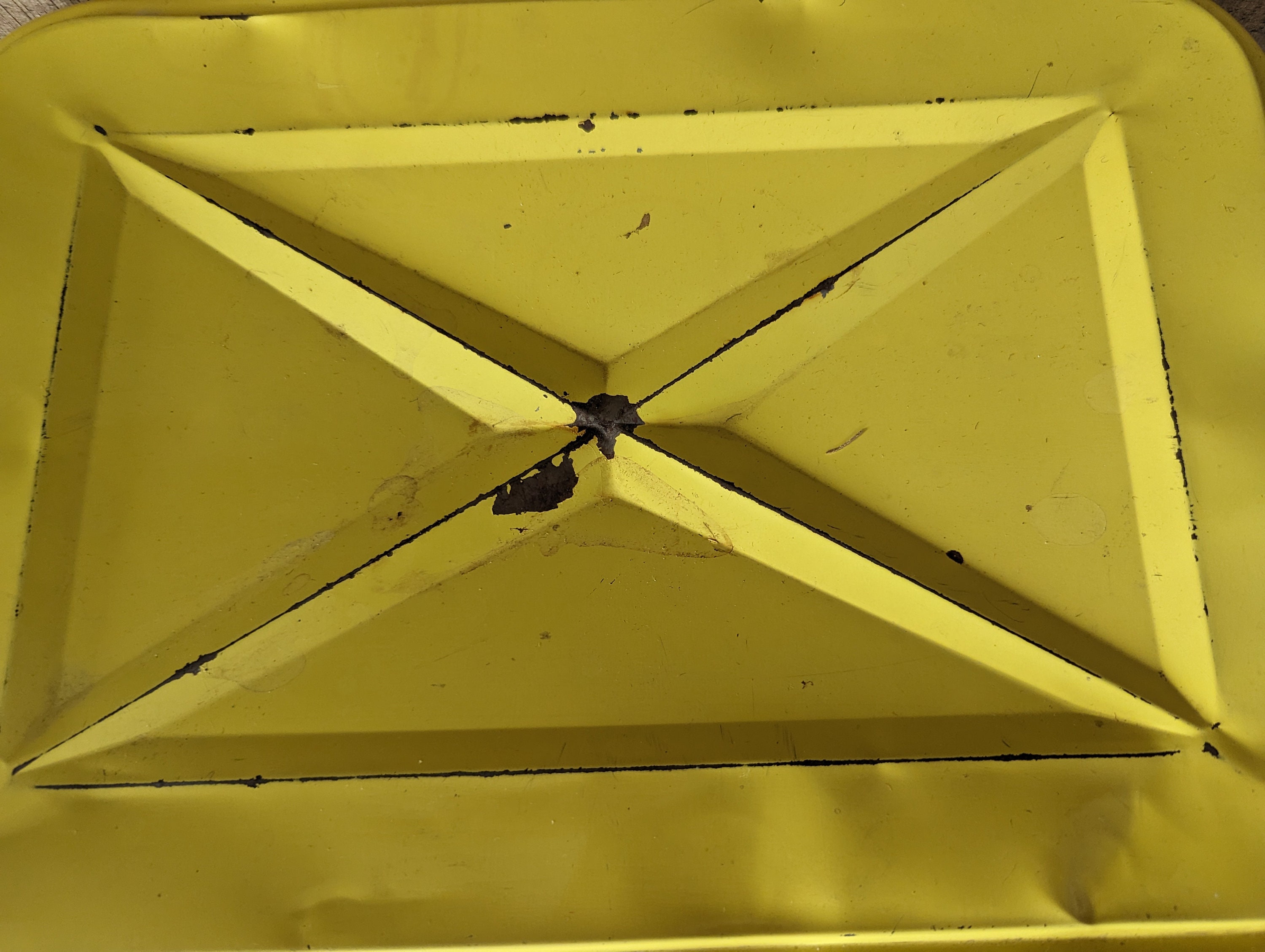 Vintage Metal Bread Box 1950's Kitchen Yellow Etsy