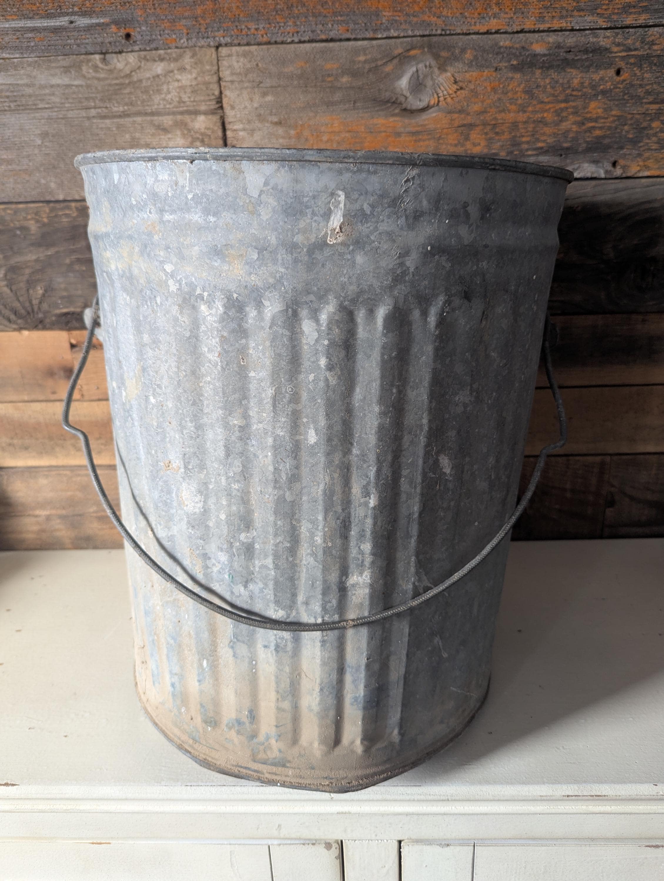 Vintage Industrial Trash Can - Etsy