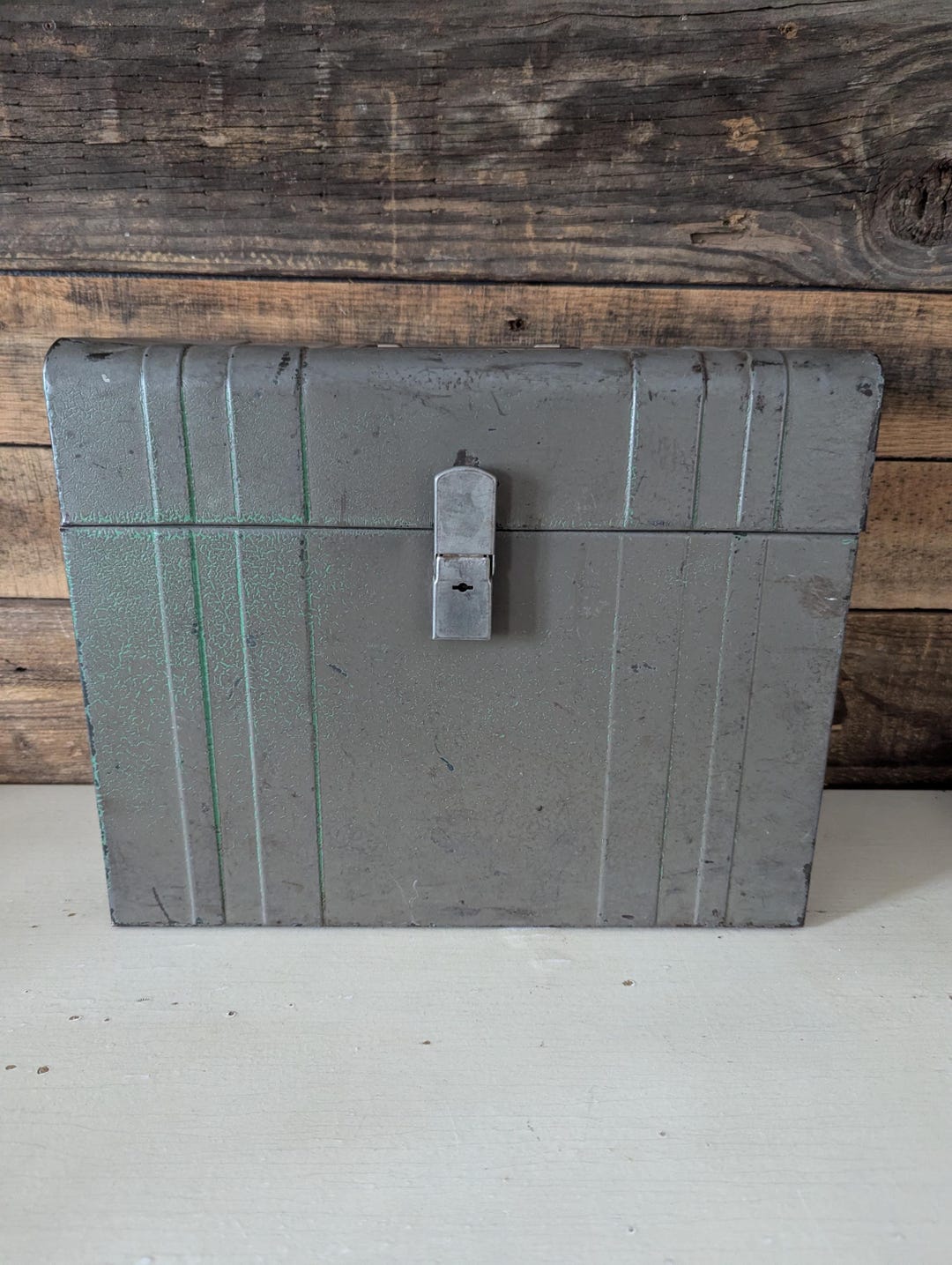 File Chest Lock Box Vintage Metal Storage Box Union Steel Made in USA ...