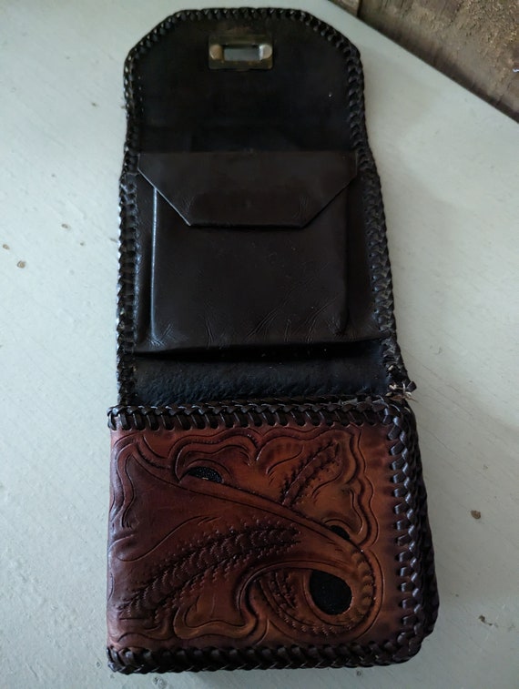 Vintage Leather Wallet with Coin pouch - image 5