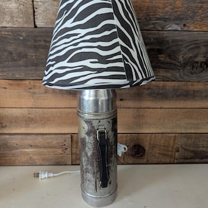 Vintage Thermos Table Lamp Vintage Upcycle Lighting