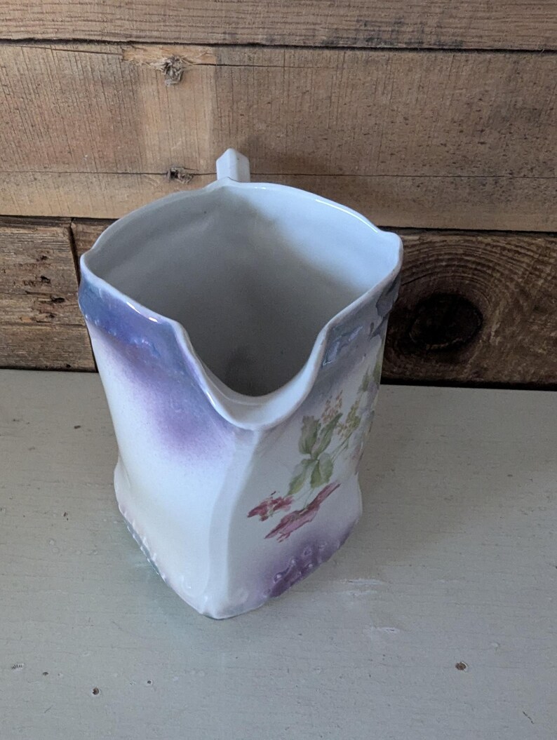 Vintage Diamond Shape Victorian Pitcher Floral Decor - Etsy