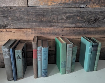 Vintage Book Bundle Set of Three Books Shelf Decor Antique Books Instant Collection
