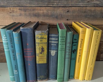 Vintage Book Bundle Set of Three Books Shelf Decor Antique Books Instant Collection