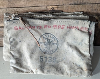 Vintage Klein Canvas Tool Bag, Zippered Lineman Pouch