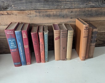 Vintage Book Bundle Set of Three Books Shelf Decor Antique Books Instant Collection