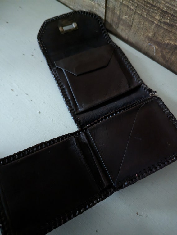 Vintage Leather Wallet with Coin pouch - image 6