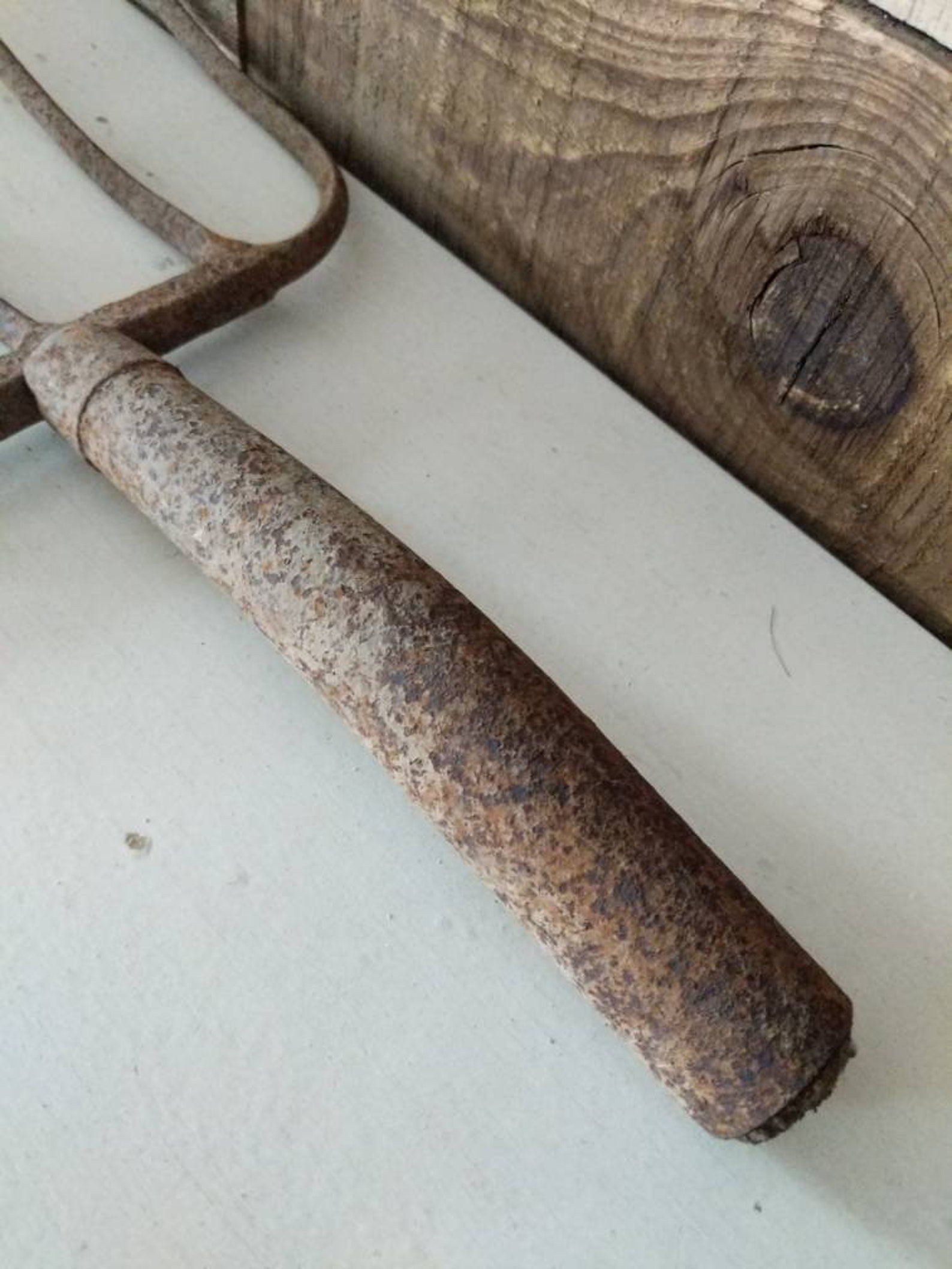 Vintage Primitive Rusty Pitch Fork Head Farmhouse Decor Five Etsy