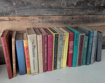 Vintage Book Bundle Set of Four Books Shelf Decor Antique Books Instant Collection