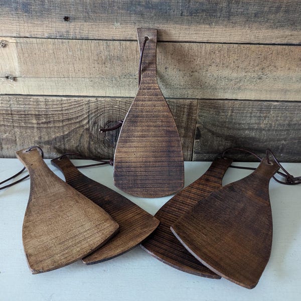 Handmade Butter Spade Butter Paddle Wood and Leather Rustic Kitchen Decor Last One
