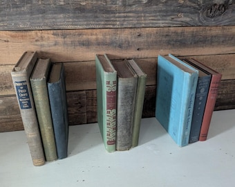 Vintage Book Bundle Set of Three Books Shelf Decor Antique Books Instant Collection