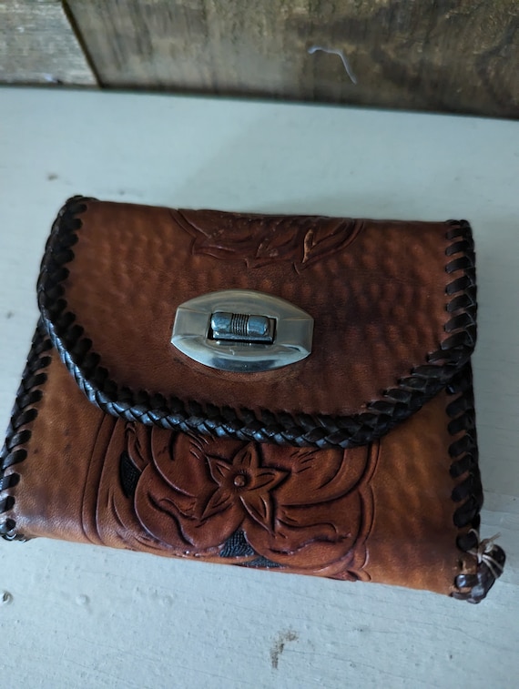 Vintage Leather Wallet with Coin pouch - image 1