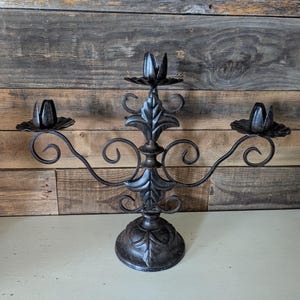 Southern Living At Home Sherwood Forest Iron Candelabra Three Candle Holder