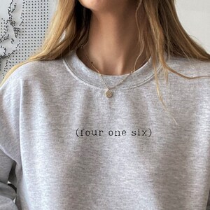Four One Six (416) Sweatshirt | Simple Toronto Sweater | Canada Shirt | The 6ix Area Code Shirt